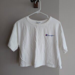 Champion cropped white t-shirt, Small